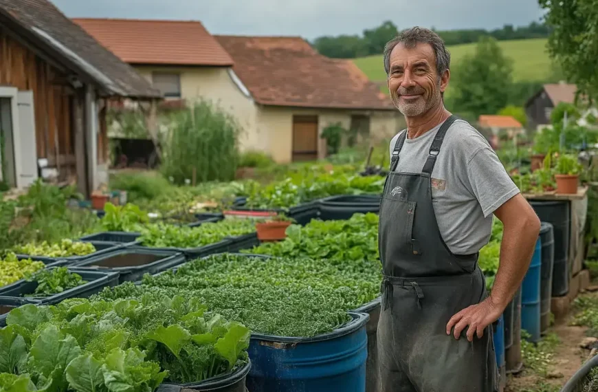 Deze Franse gepensioneerde expert in tuinieren heeft een techniek ontwikkeld die 90% water bespaart, en hij teelt veel groenten