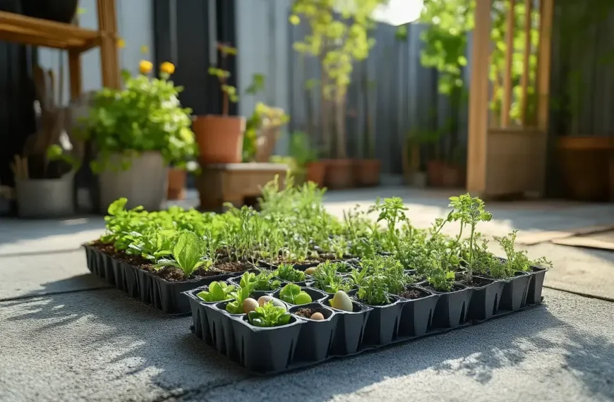 De tip van een tuinier om een geweldige mini-tuin te hebben, met behulp van eierdozen